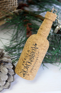 Adirondack Winery Logo Cork Wine Bottle Keychain