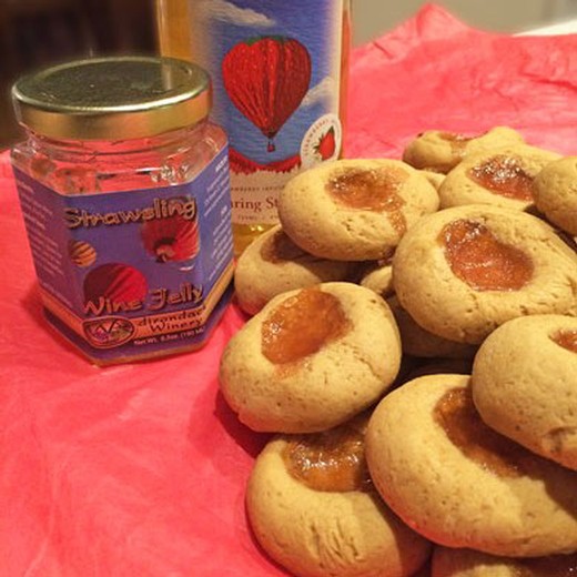 Soaring Strawberry Wine Infused Shortbread Cookies