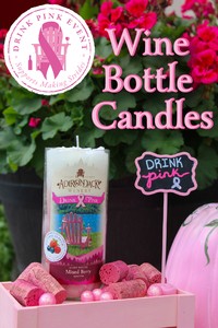 Uncork & Craft: Drink Pink Wine Bottle Candles