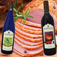 Ham Pairs wit Semi-Sweet Riesling or Red Ruby!