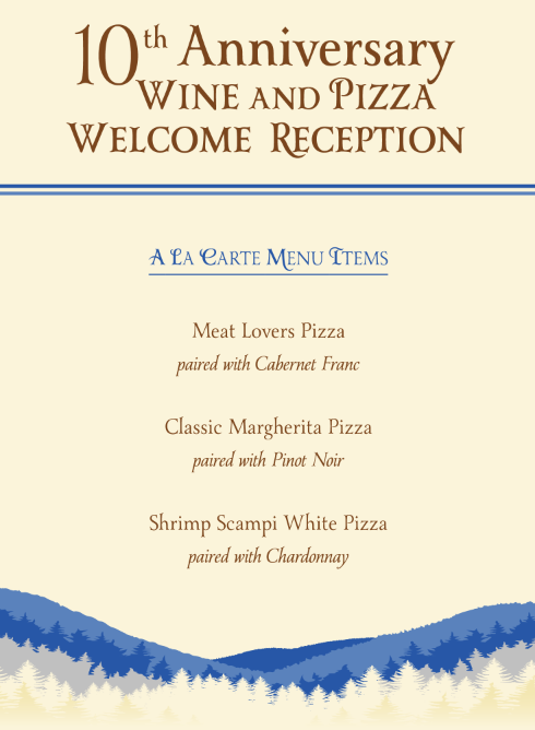 10th Anniversary Wine & Pizza Welcome Reception