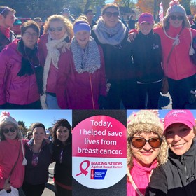 Adirondack Winery staff at the Making Strides Against Breast Cancer Walk