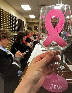 Drink Pink Wine Glass Painting Party