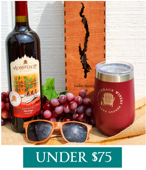 Meritage Wine with Maroon Stainless Steel Cup, Wooden Gift Box, and Sunglasses