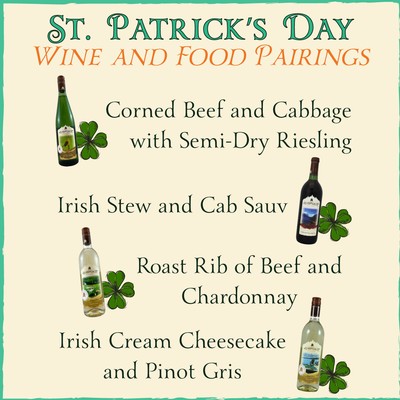 St. Patrick's Day Wine and Food Pairings