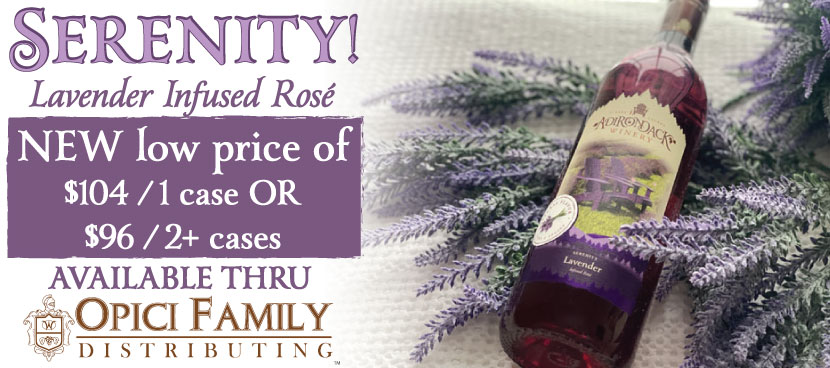 Serenity Lavender Infused Wine from Adirondack Winery