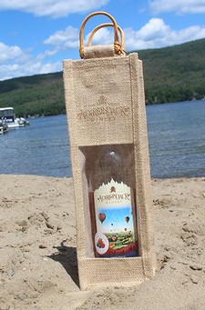 Burlap Logo One Bottle Window Giftbag (Bag Only) 1