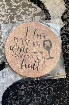 Cork Trivet - Love to Cook with Wine