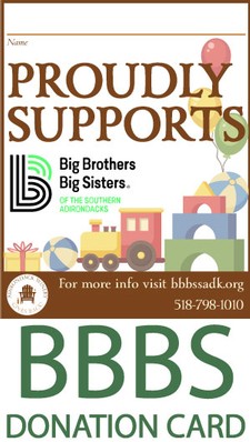 Big Brothers Big Sisters Donation Card 1