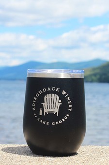 ADK Winery Logo Stainless Steel Wine Tumbler Sippy Cup - Black