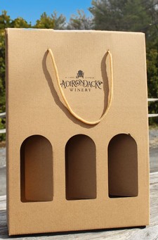 Logo 3 Bottle Kraft Gift Box (Box Only) 1