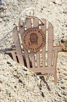 Adirondack Winery Chair Flat Wooden Ornament 1