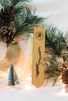 Lake George Wooden Bookmark with ADK Winery Logo 1