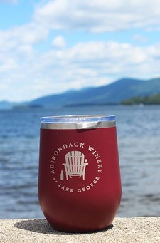 16.oz ADK Winery Logo Stainless Steel Wine Tumbler Sippy Cup- Maroon 1