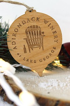 Adk Winery Round Wooden Ornament 1