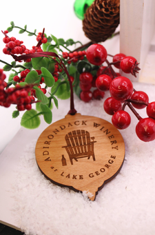 Adk Winery Round Wooden Ornament 1