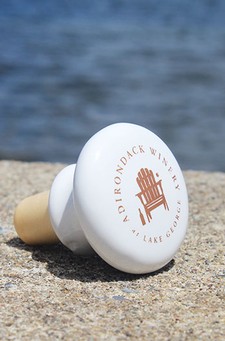 White Porcelain Logo Stopper 1