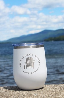ADK Winery Logo Stainless Steel Wine Tumbler Sippy Cup - White