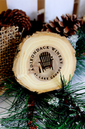 ADK Winery Logo Round Wooden Magnet