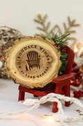 ADK Winery Logo Round Wooden Magnet