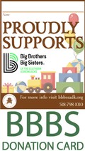 Big Brothers Big Sisters Donation Card