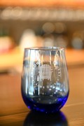 Blue Wine glass w/Logo