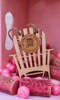Adirondack Winery Chair Flat Wooden Ornament