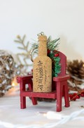 Logo Cork Wine Bottle Keychain
