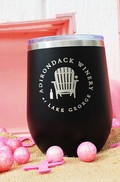 ADK Winery Logo Stainless Steel Wine Tumbler Sippy Cup - Black