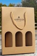 Logo 3 Bottle Kraft Gift Box (Box Only)