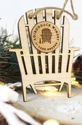 Adirondack Winery Chair Flat Wooden Ornament