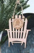Adirondack Winery Chair Flat Wooden Ornament