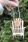 Adirondack Winery Chair Flat Wooden Ornament