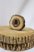 ADK Winery Logo Round Wooden Magnet