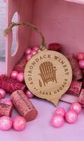 Adk Winery Round Wooden Ornament