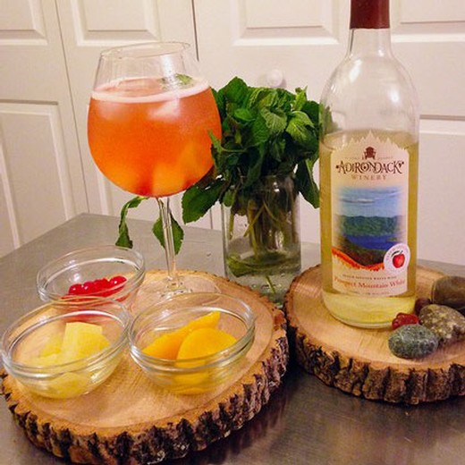 Peach Bourbon Smash Sangria