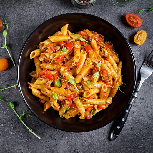 Penne Parmesan with Wine & Grilled Vegetables