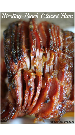 Semi-Dry Riesling-Peach Glazed Ham