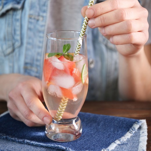 Soaring Strawberry-Lime Spritzer