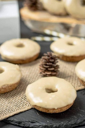 Apple Cider Doughnuts with Maple-Apple Glaze