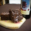 Chocolate Cherry Brownies with Wild Red Glaze