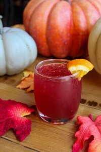 Whiskey Sunset Sour cocktail