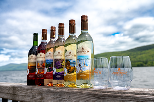 Adirondack Wine bottles and glasses