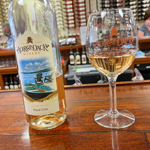 Pinot gris bottle and wine glass